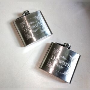 Dewar's Stainless steel flasks - LOT OF TWO - 5 oz.